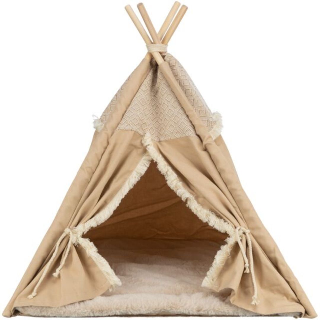 Picture of Trixie Pet Products 4053032619333 Cat Tipi Boho&#44; Beige