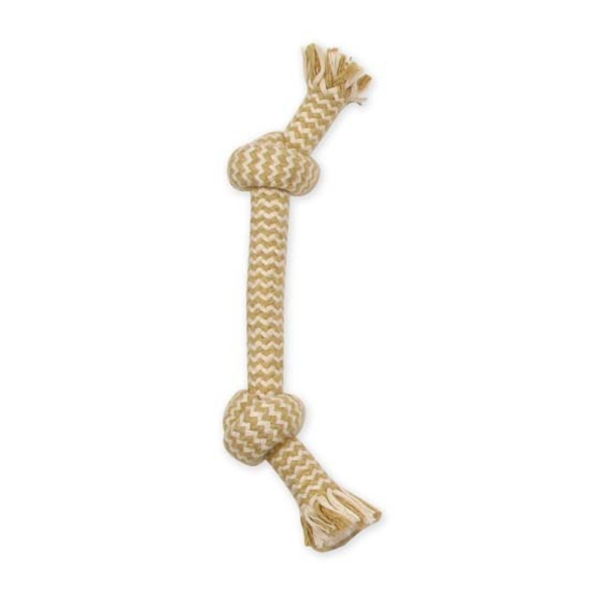 Picture of Mammoth Pet Products 746772257029 9 in. Flossy Chews EXTRA Peanut Butter Scented Dog Toy - 2 Knot Bone - Small