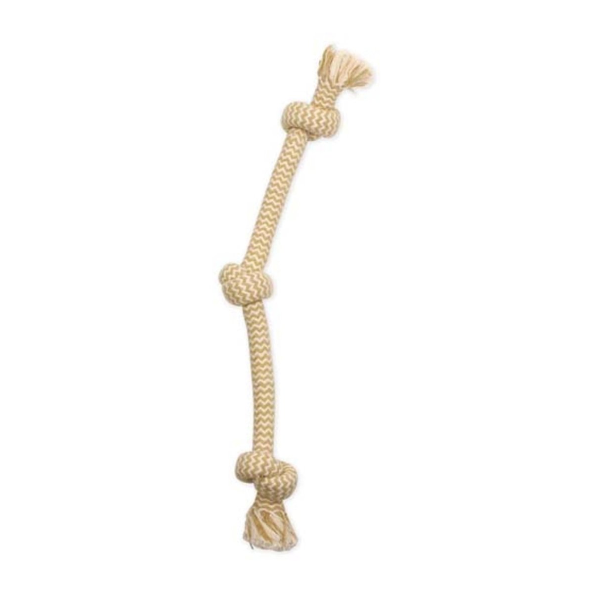 Picture of Mammoth Pet Products 746772257142 25 in. Flossy Chews EXTRA Peanut Butter Scented Dog Toy - 3 Knot Tug - Large