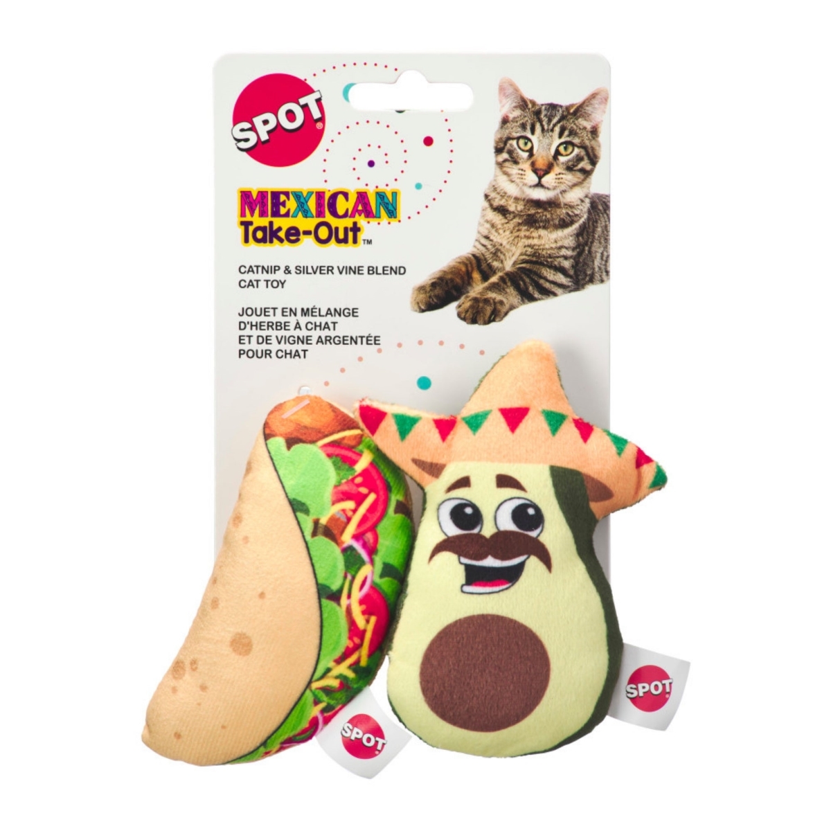 Picture of Ethical Pet 077234521984 Spot Mexican Take Out Cat Toy&#44; Assorted - Pack of 2