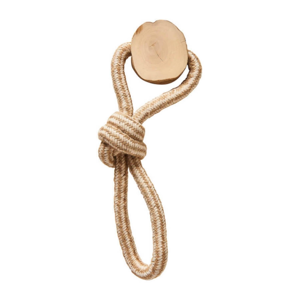 Picture of Ethical Pet Products 077234547755 Spot Coffee Wood Dog Chew Toy with Rope - 12 in.