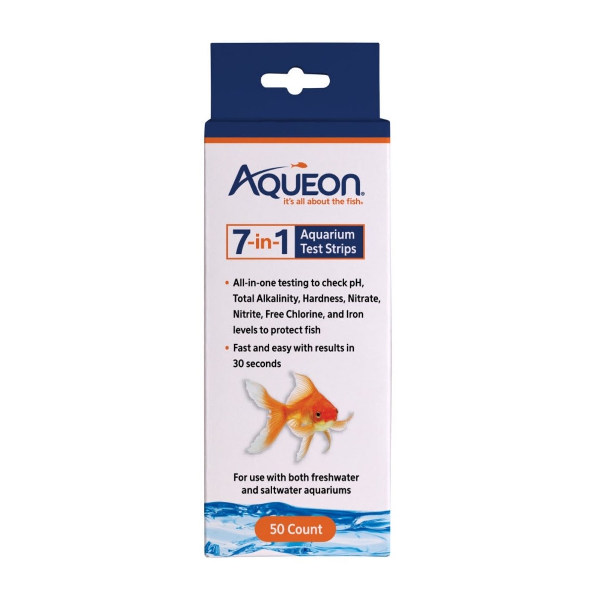 Picture of Aqueon 015905002721 7 in 1 Aquarium Test Strips - Pack of 50