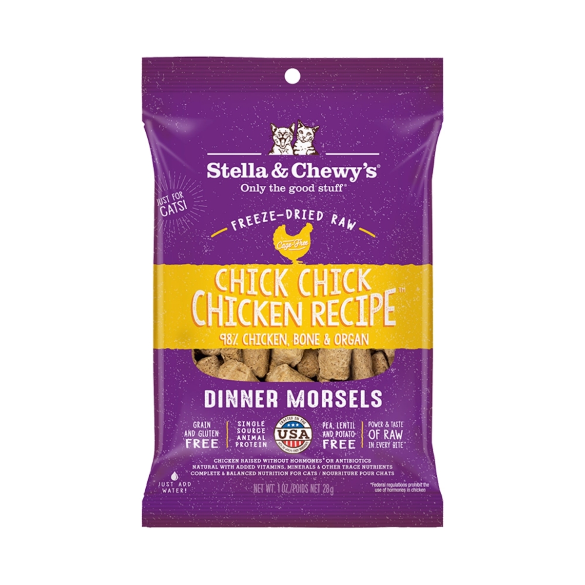 810027374424 1 oz Cat Freeze Dried Dinner Morsels Chicken Food - Pack of 8