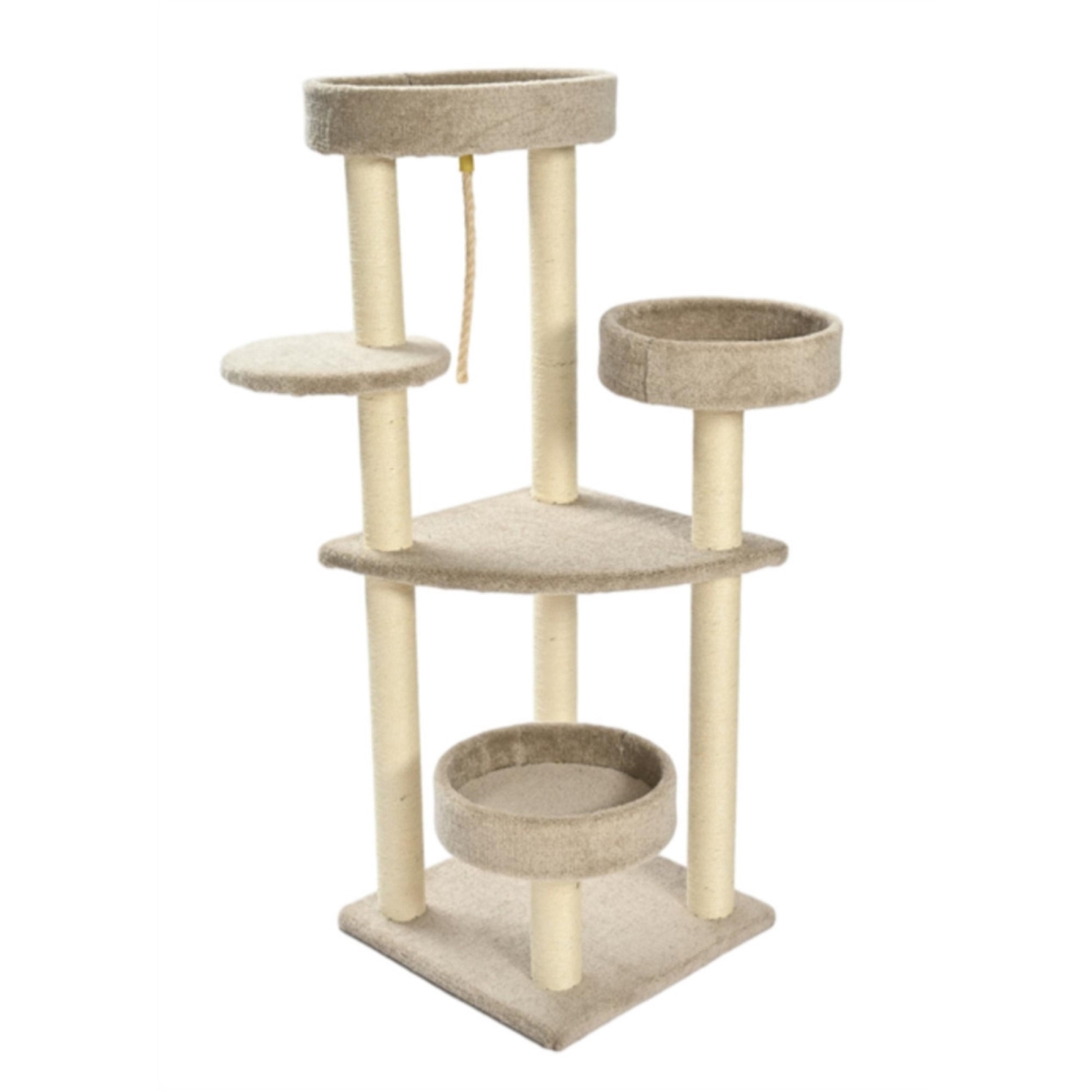 810162076771 51 in. Multi Level Carpet Cat Tower