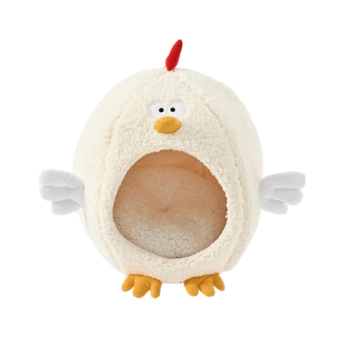 810162077082 14.96 in. Dome Cat Cave - Chicken Design