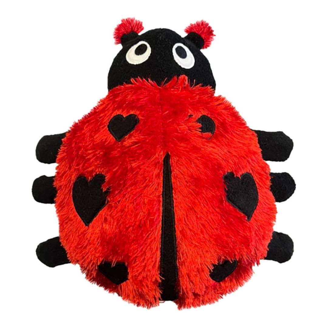 849088083846 Fluffy Ladybug Dog Toys - Medium