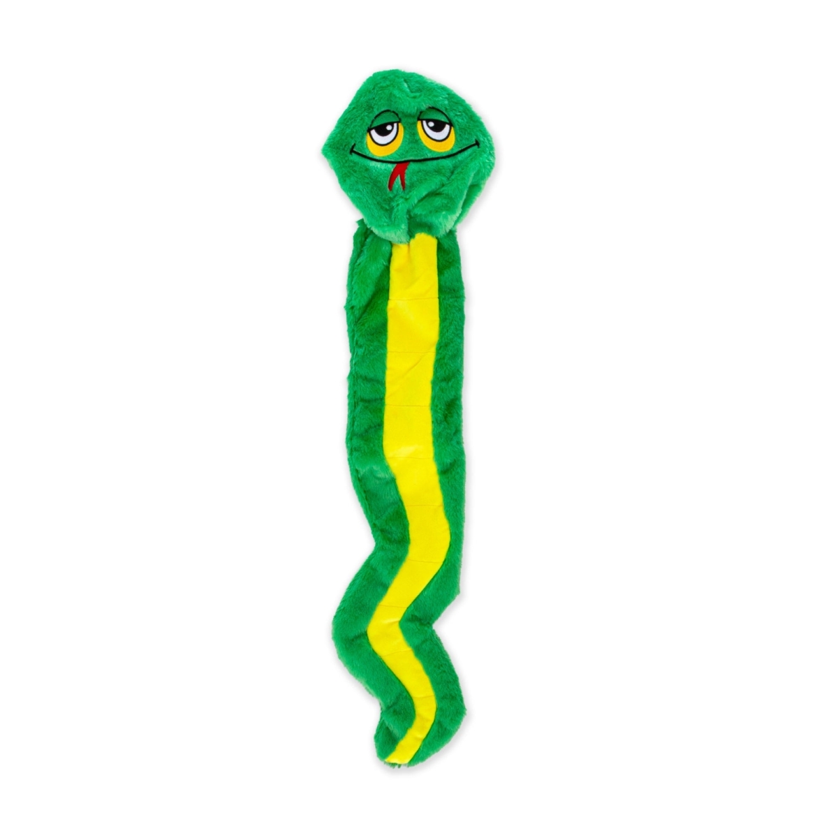 850048425569 Hide-A-Tail Snake Plush Puzzle Dog Toy, Green, Medium