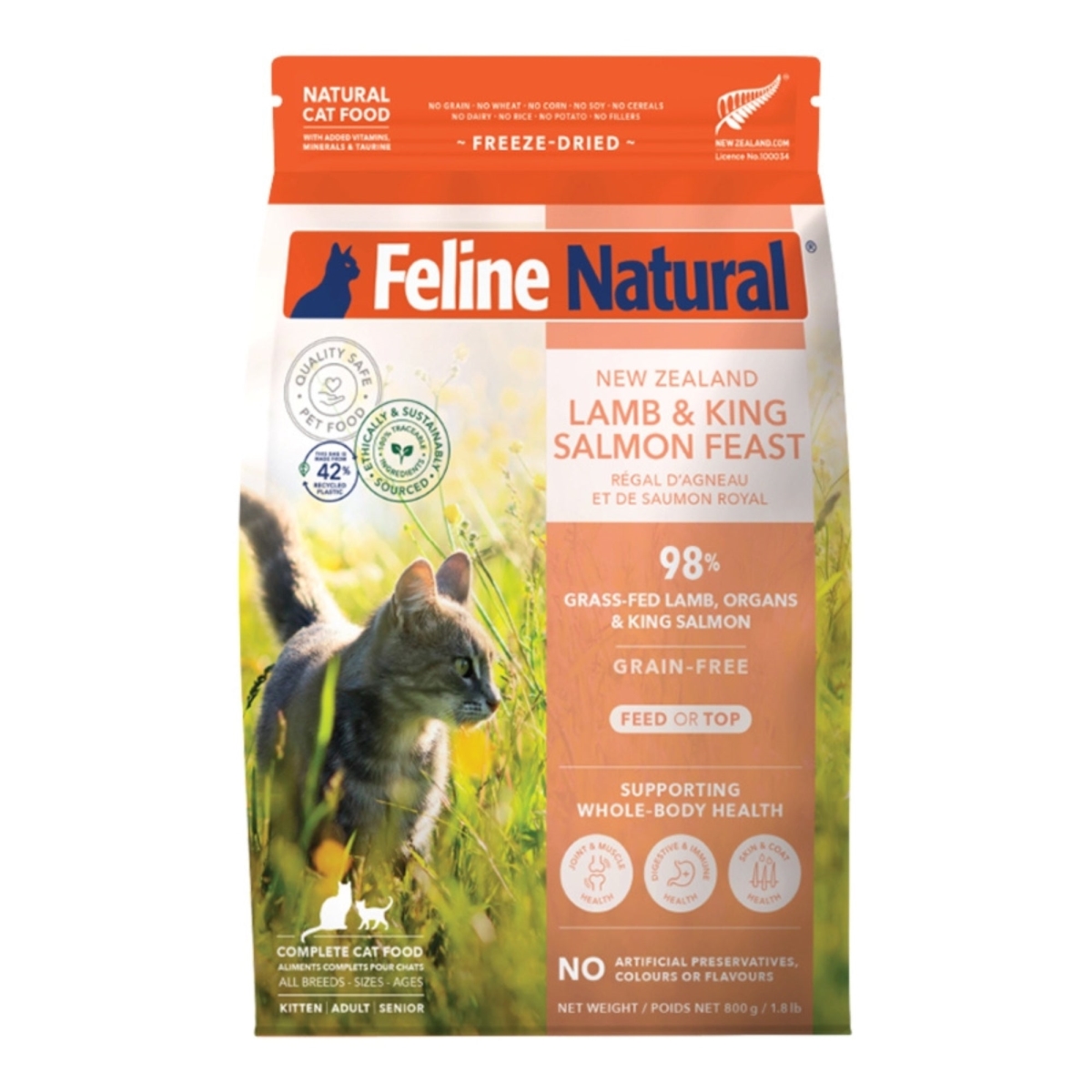 9421036372311 1.8 lbs Cat Freeze Dried Lamb & Salmon Food