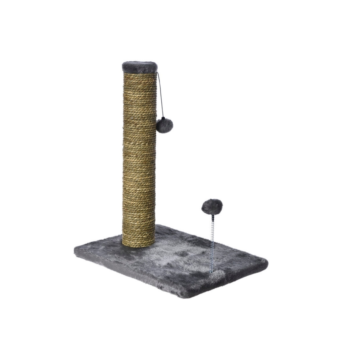 810162076528 20 in. Cat Scratching Post with 2 Cat Toys