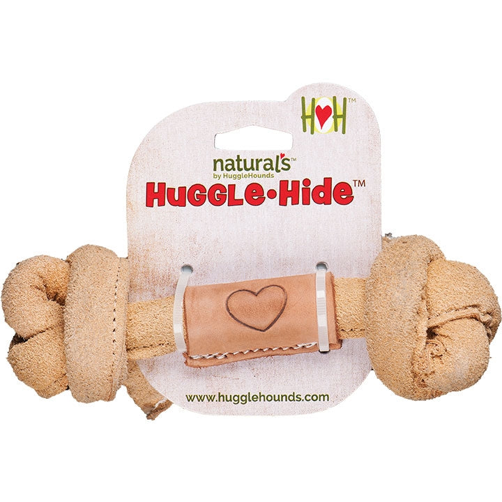 813168039030 Dog Natural Leather Knot Bone - Small