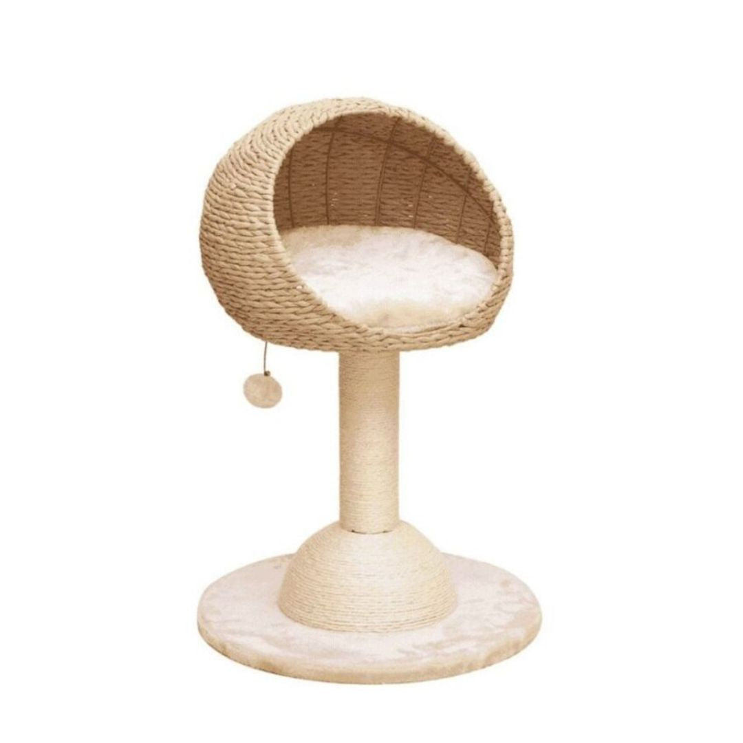 29 in. Lookout Cat Perch - Beige & Cream