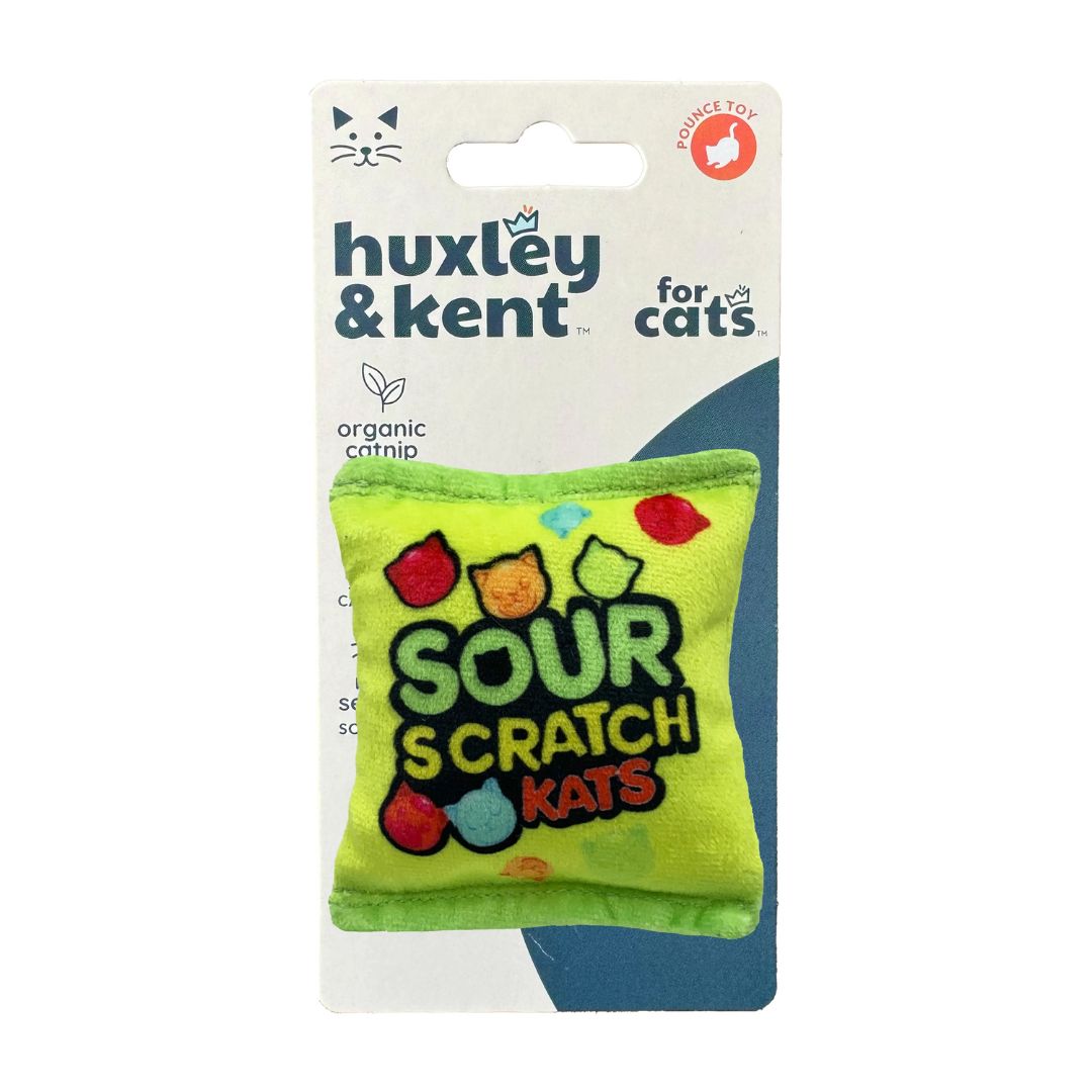 665635991224 Sour Scratch Kats Organic Catnip Plush Cat Toy - Crinkle - One Size