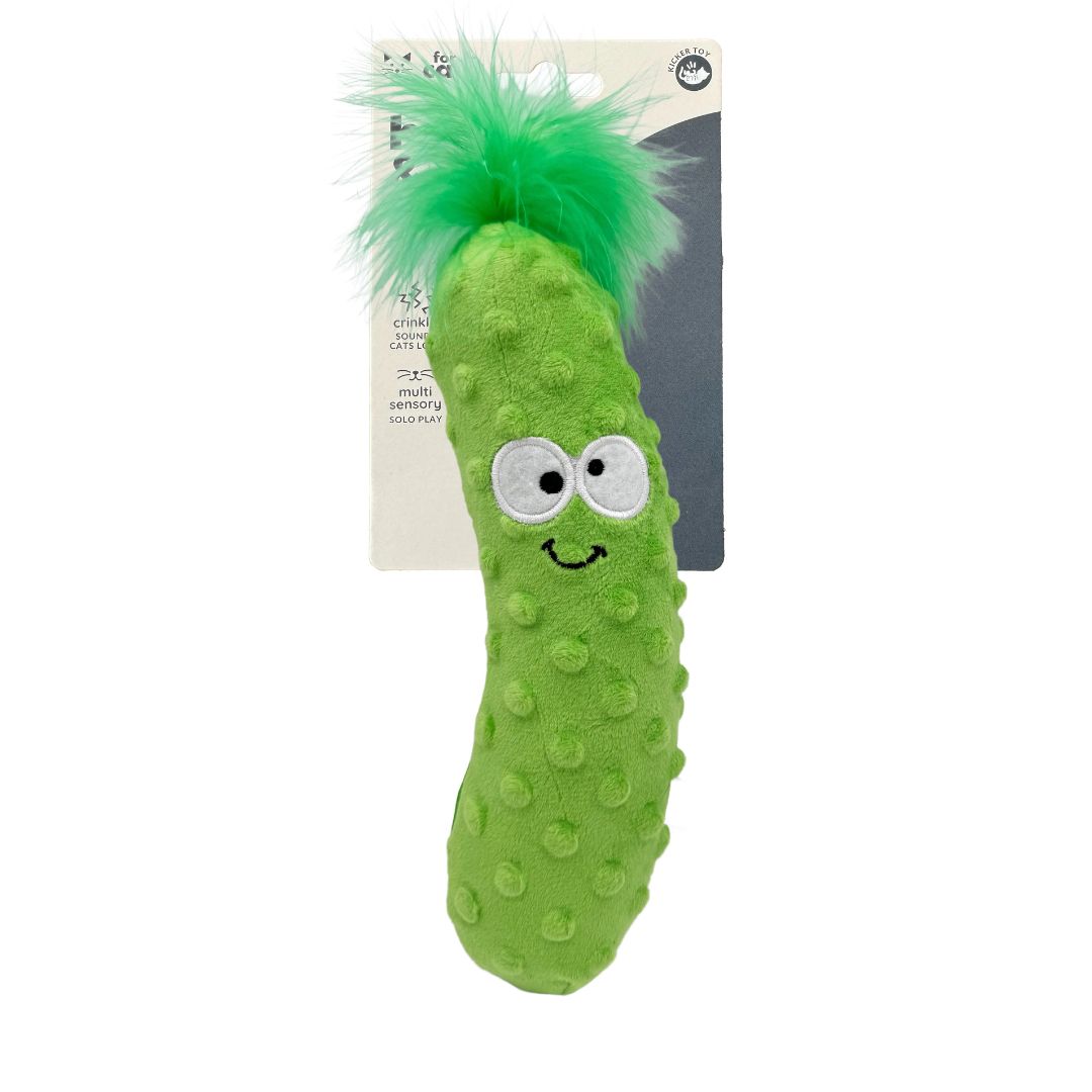 665635993433 Kicker Pickle Organic Catnip Plush Cat Toy - Crinkle - One Size