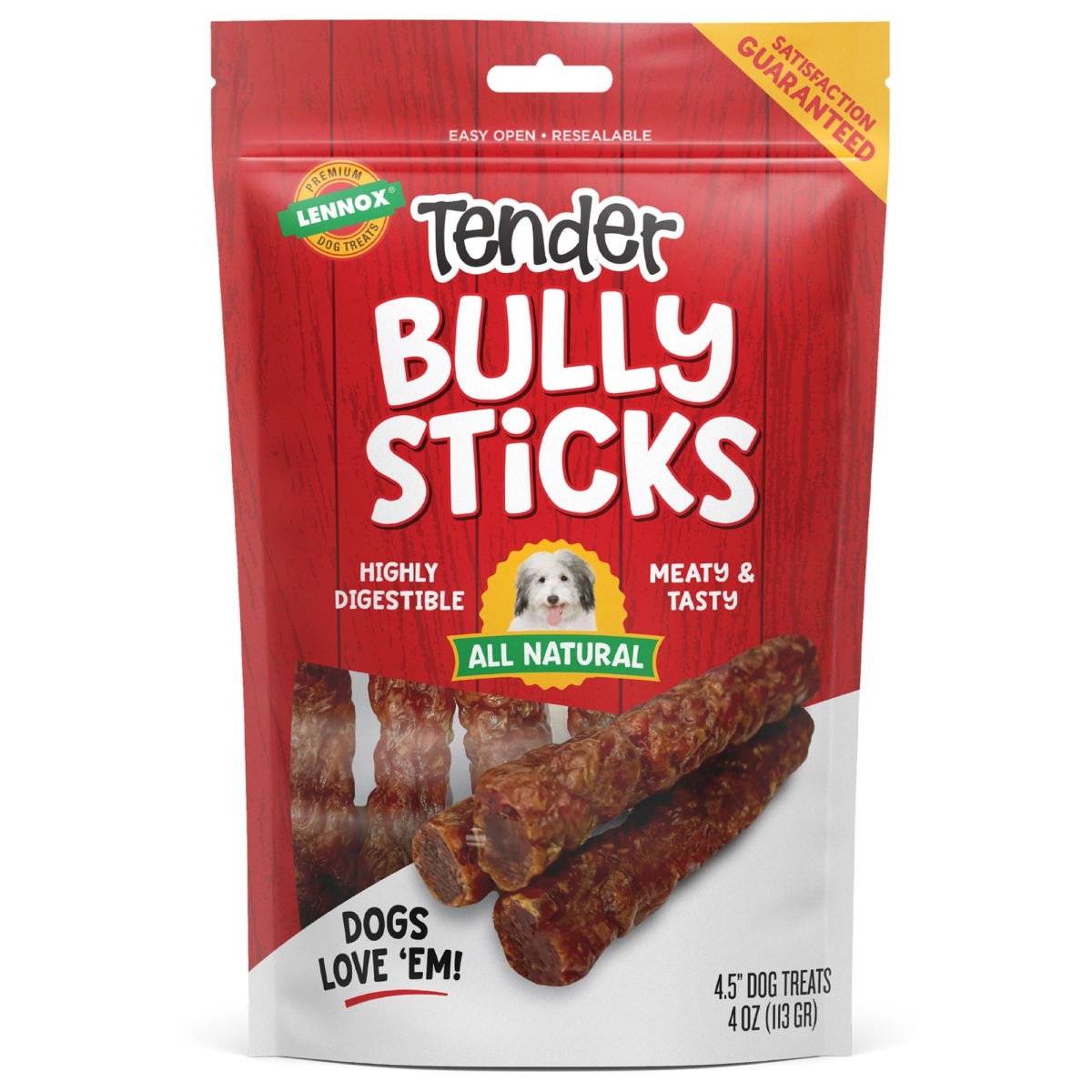 742174825583 4 oz Dog Treat - Tender Bully Sticks - 4-5 in.