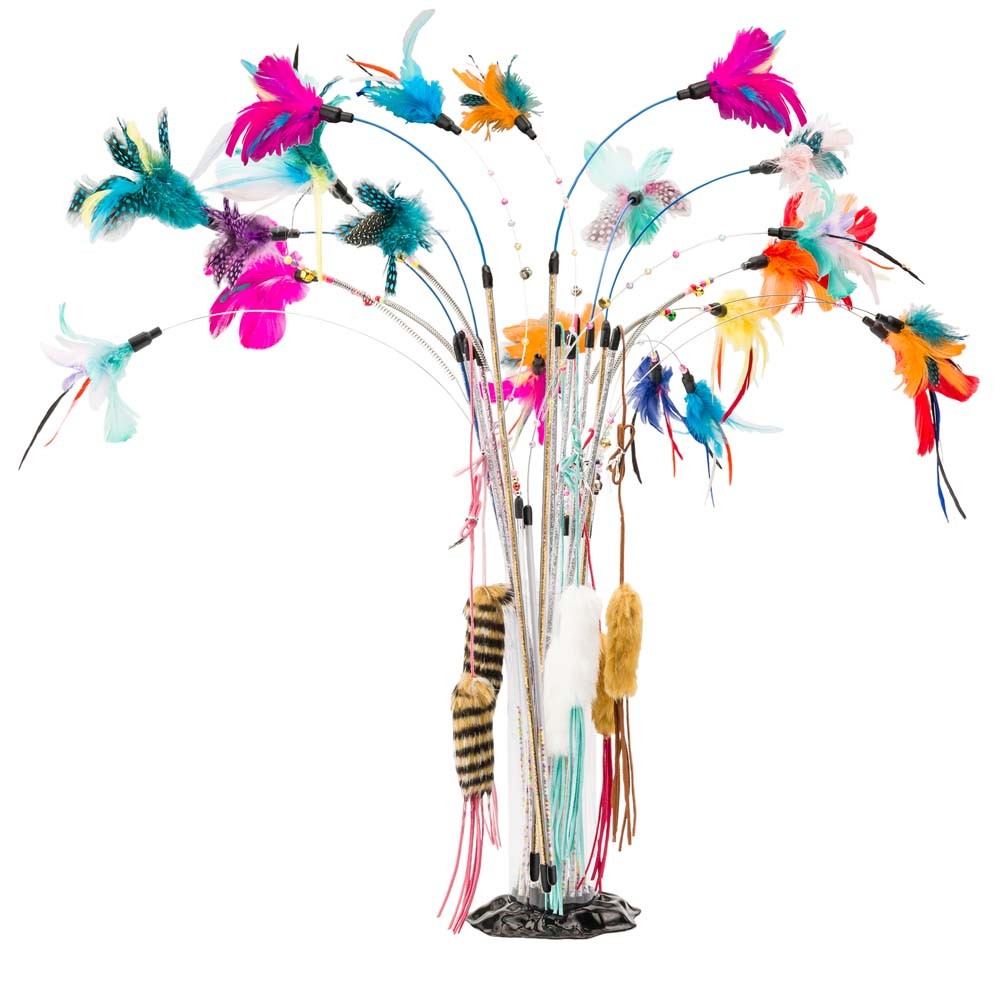 77234520598 Cat Teaser Wand Display - 24 Piece
