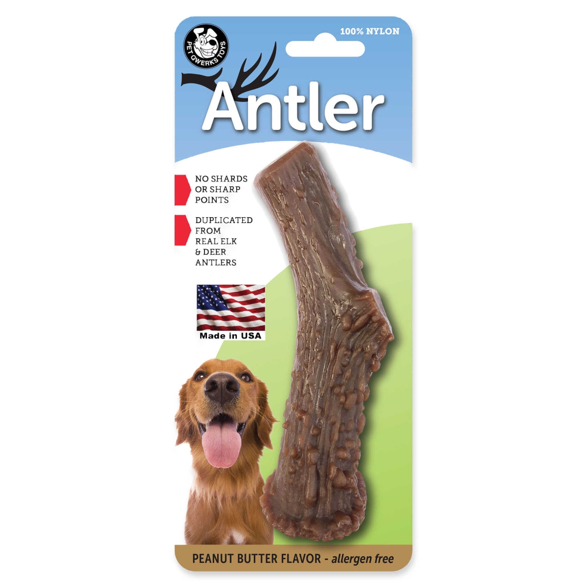 Picture of Pet Qwerks 890035004896 Peanut Butter Chew Antler - Large