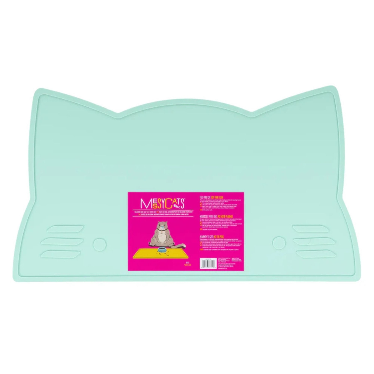 628043608092 Silicone Bowl Mat for Cat - Mint