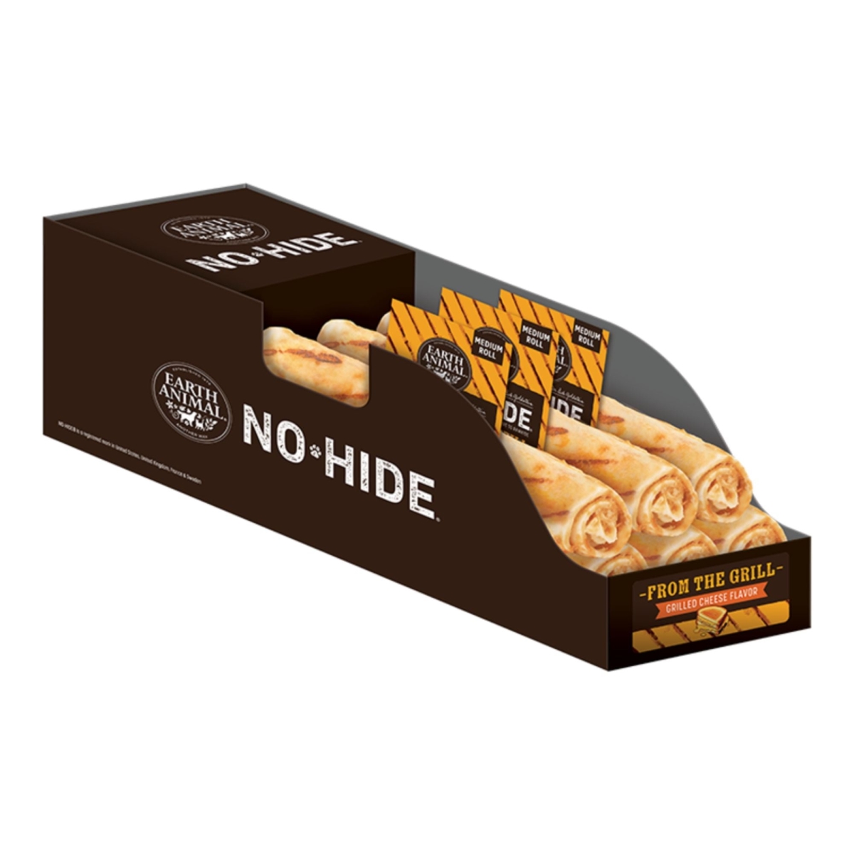 850068922567 No-Hide From The Grill Grilled Cheese Rolls for Dog - Medium - 10 Count