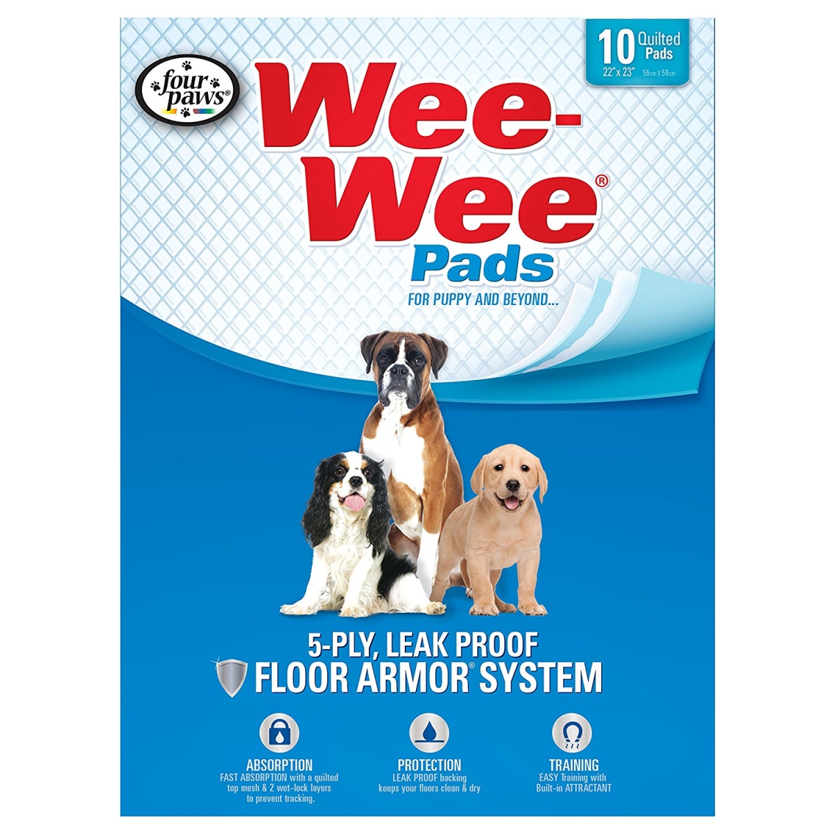 Picture of Four Paws 45663970574 Wee Wee Pads - 10 Count