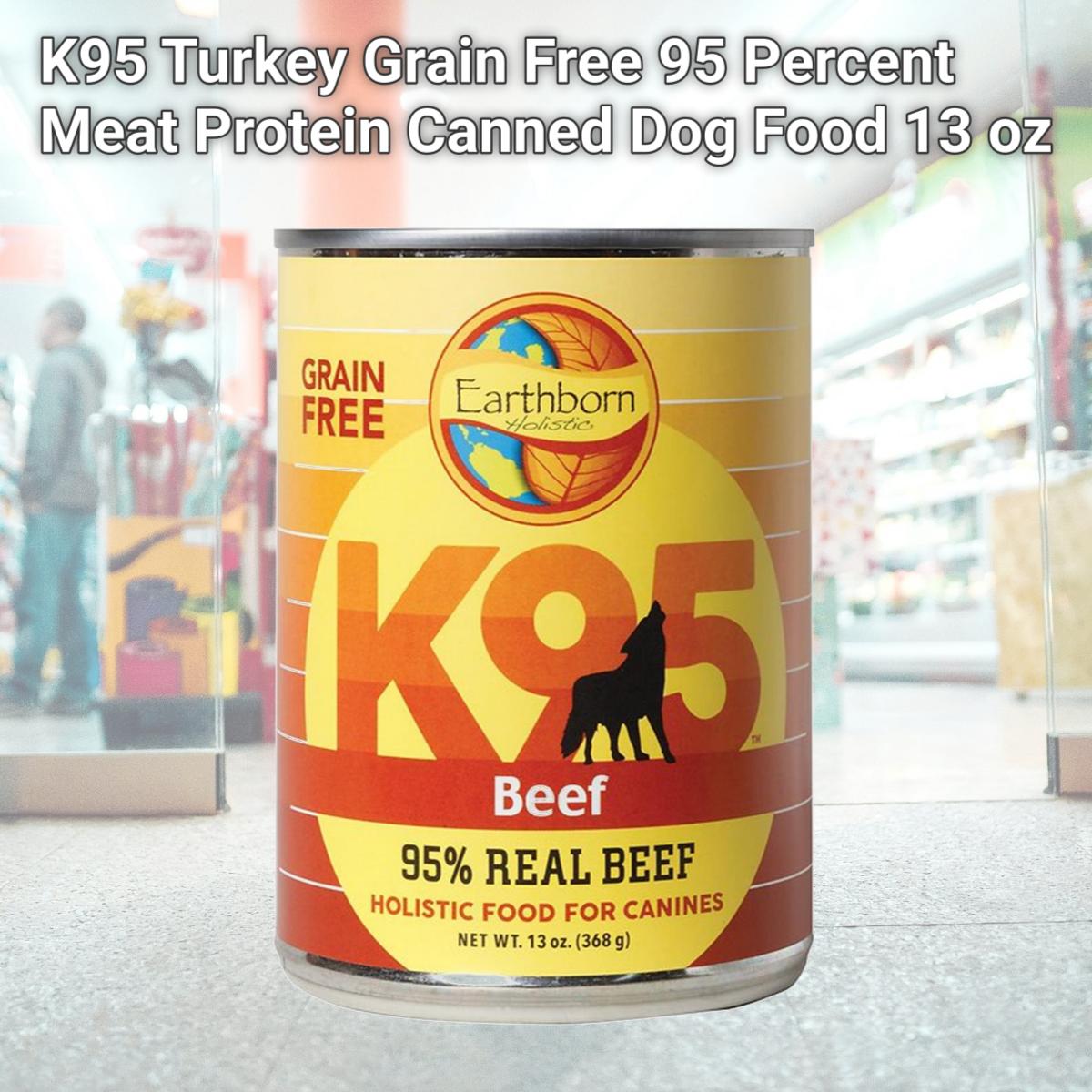 Picture of Earthborn Holistic 34846723441 K95 Turkey Grain Free 95 Percent Meat Protein Canned Dog Food, 13 oz
