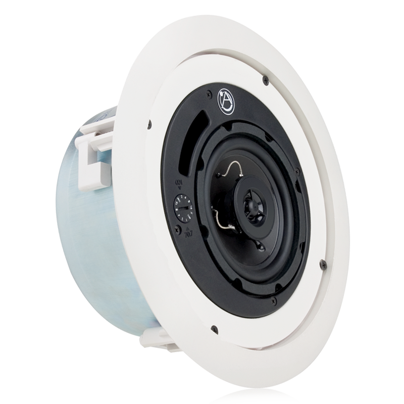 Picture of Atlasied FAP42TC 4 in. Shallow Mount Coaxial In-Ceiling Speaker with 16-Watt 70V-100V Transformer