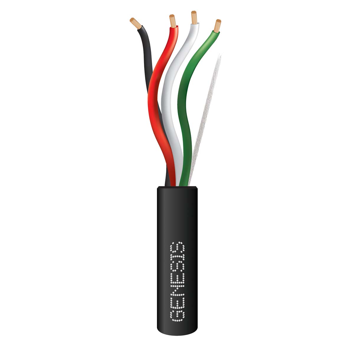 52845008 500 ft. 16AWG-4 Stranded Unshielded Oxygen-free Copper CL3-Direct Burial Audio Cable, Black