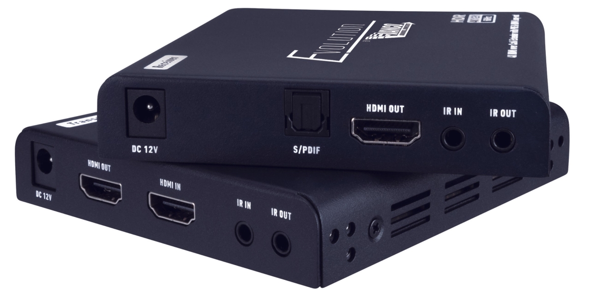 EVEX4K70 4K 70 m HDMI Extender with Loop Out Digital Optical Breakout Bi-Directional IR PoC