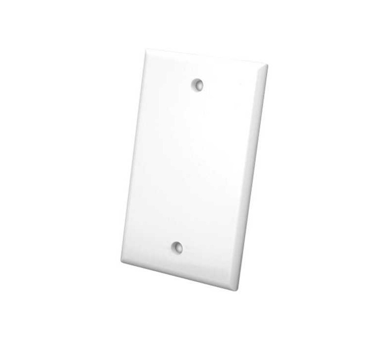 820540X Single Blank Wall Plate, White