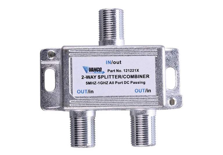 121221X 2-Way Splitter & Combiner, Silver