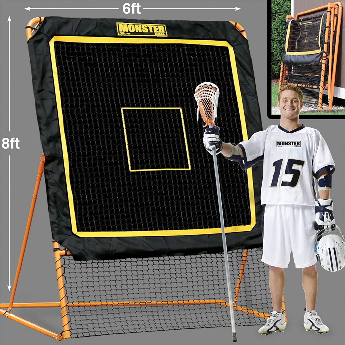 Picture of EZGoal 86368 8 x 6 ft. Professional Folding Lacrosse Throwback