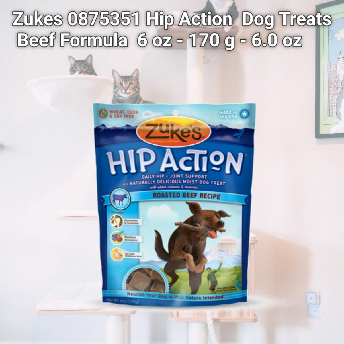 Picture of Zukes 0875351 Hip Action  Dog Treats  Beef Formula  6 oz - 170 g - 6.0 oz