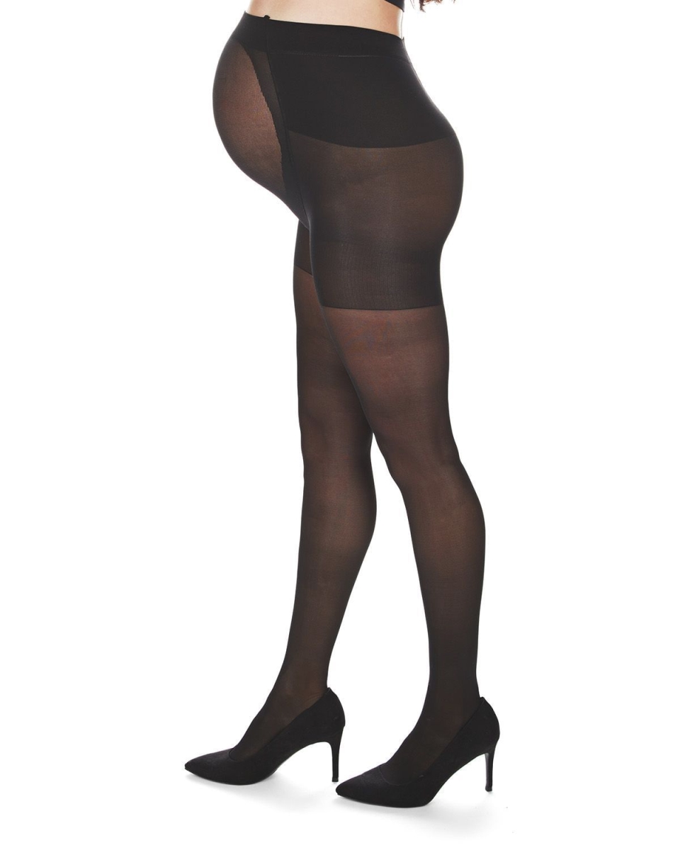 Women's 40 Denier Sheer Extra Support Maternity Tights - Black / Small/Medium