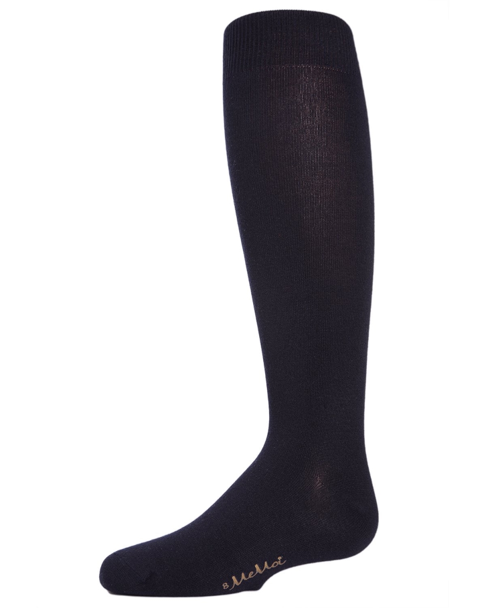 MK-5057-40120-6 Essential Modal Knee High Kids Socks, Navy - Size 6
