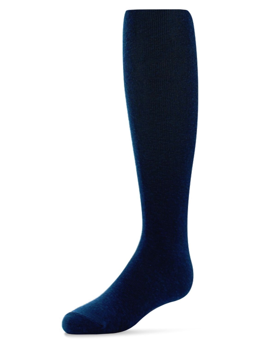 SP-3400-40120-10 Solid Cotton Girls Tights, Navy - Size 10