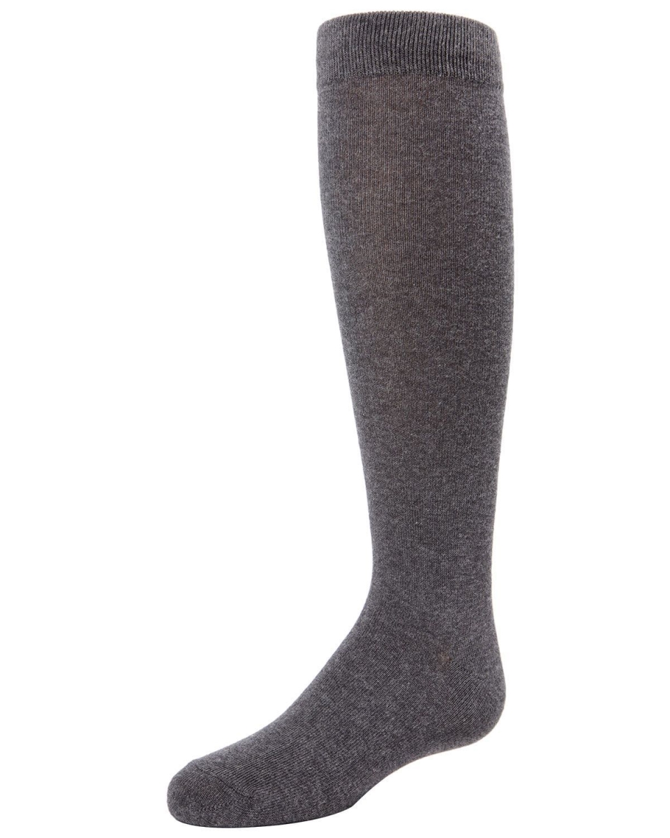 SP-1019-01002-8-9 Knee High Uniform Socks for Girls, Charcoal - Size 8-9
