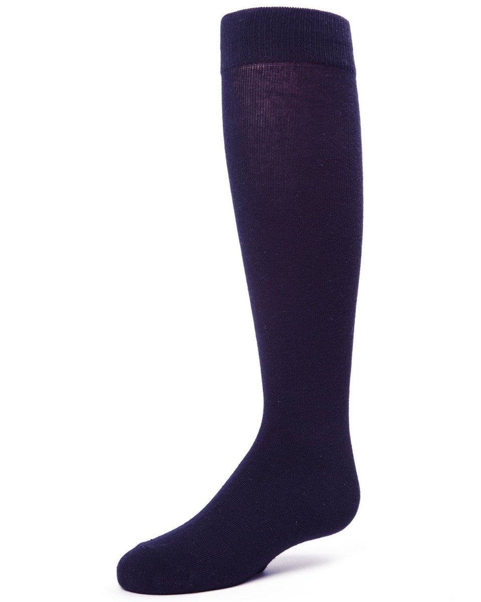 SP-1019-40120-7-8 Knee High Uniform Socks for Girls, Navy - Size 7-8