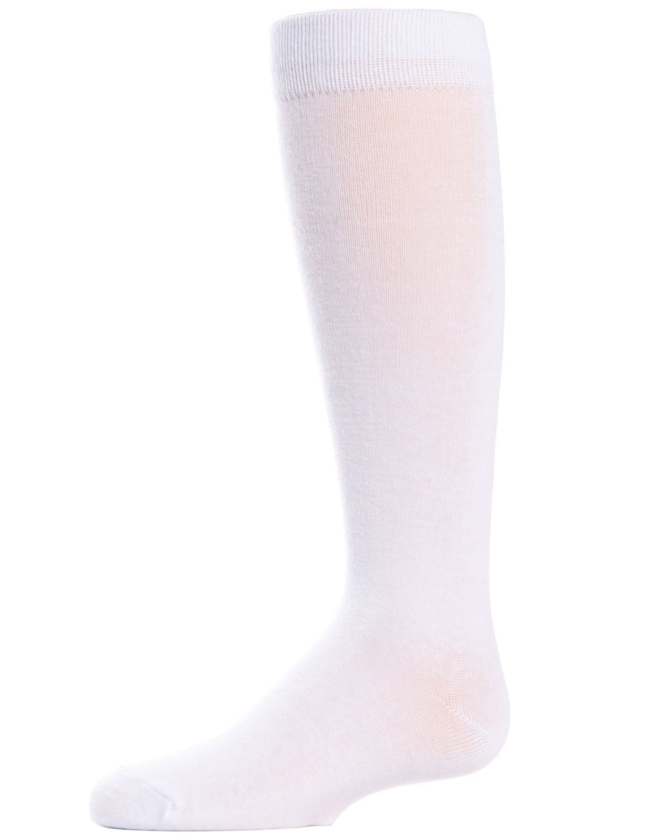 SP-1019-10103-7-8 Knee High Uniform Socks for Girls, White - Size 7-8