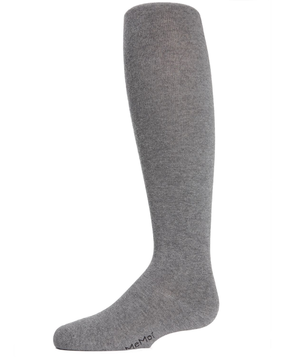 Girls Cotton Sweater Tights, Medium Gray - Size 8