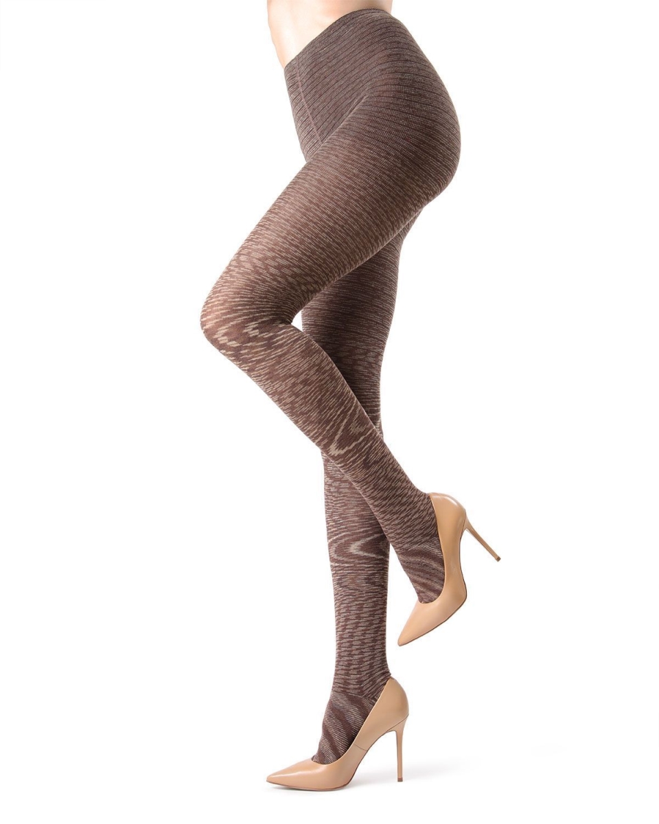 MO-383-20110-S-M Wild Side Cotton Sweater Tights for Womens, Coffee Bean - Small-Medium
