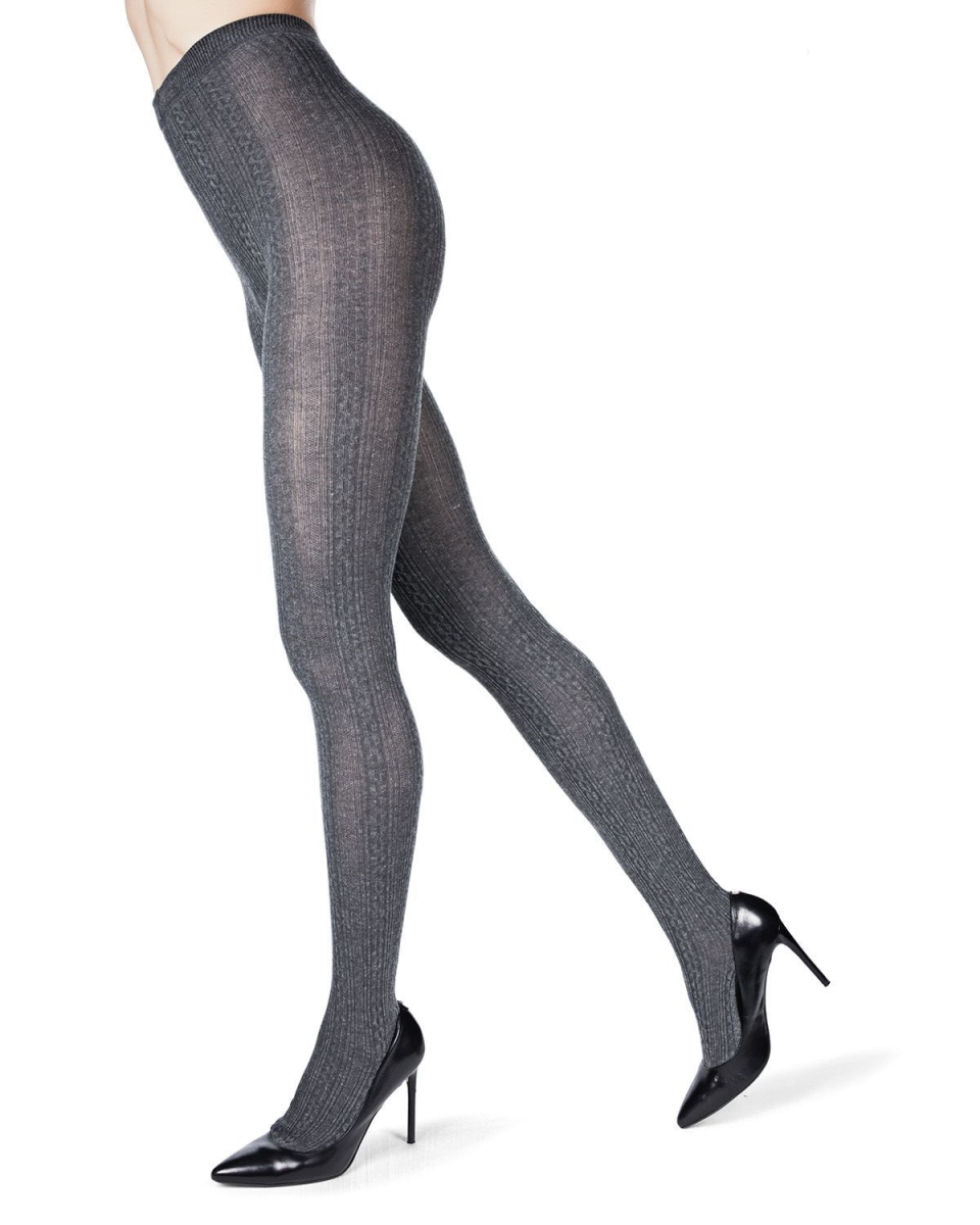 Toronto Cable Sweater Tights for Womens Dark Gray Heather - Medium-Large