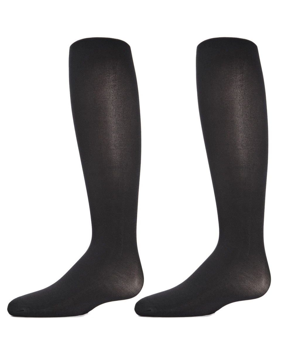 Girls Essentials Nylon Tights - Black - Size 8-10 - Pack of 2