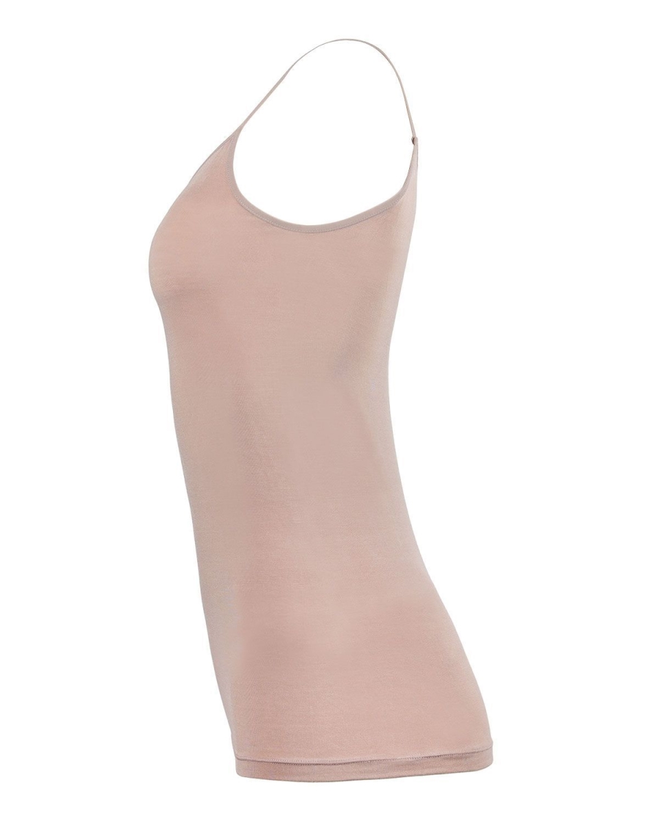 TM-411-27008-S Modal Reversible Camisole for Womens, Naturel - Small