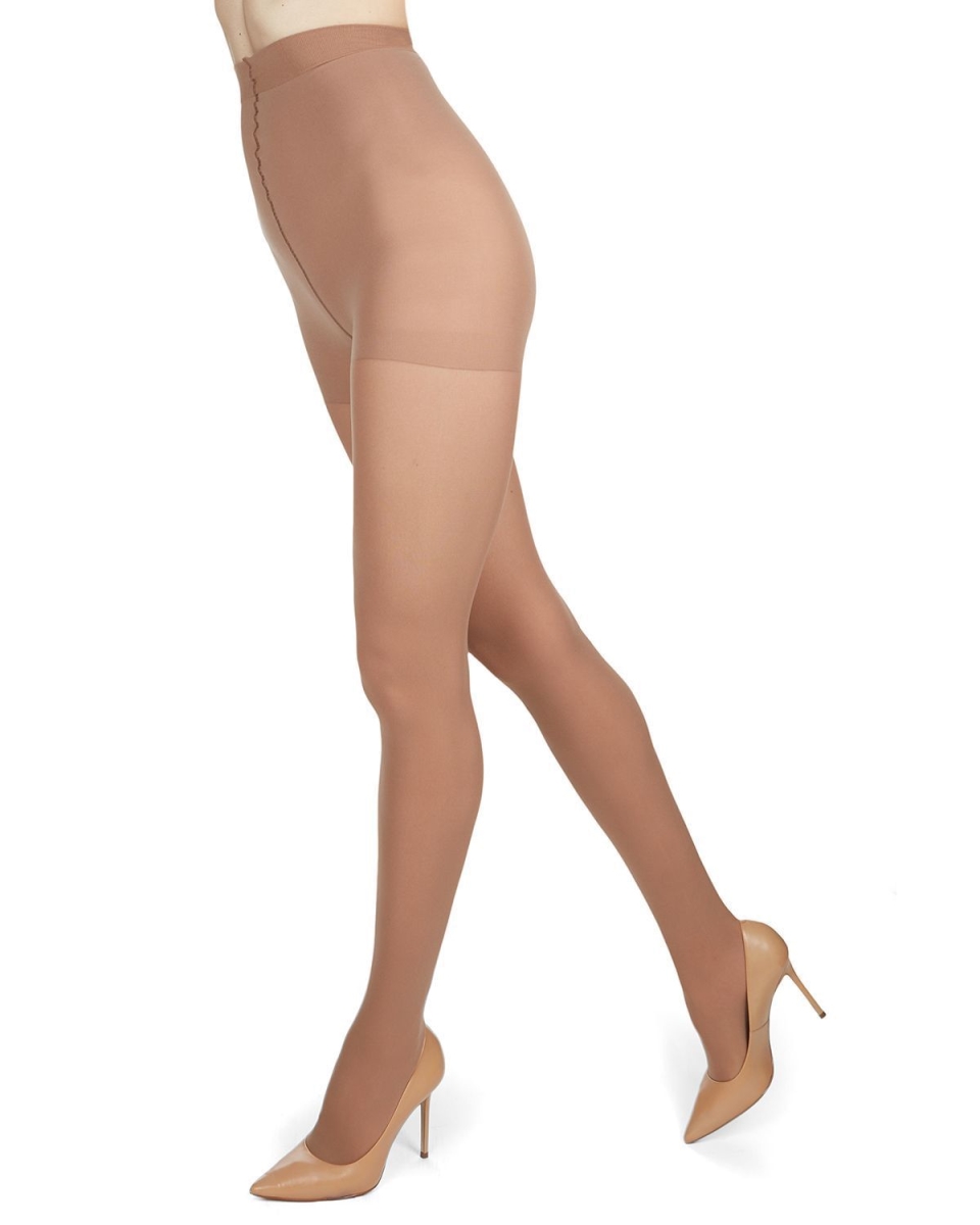 AT-636-27001-MP Melas Microfiber Opaque Control Top Tights for Womens, Honey - Medium Plus