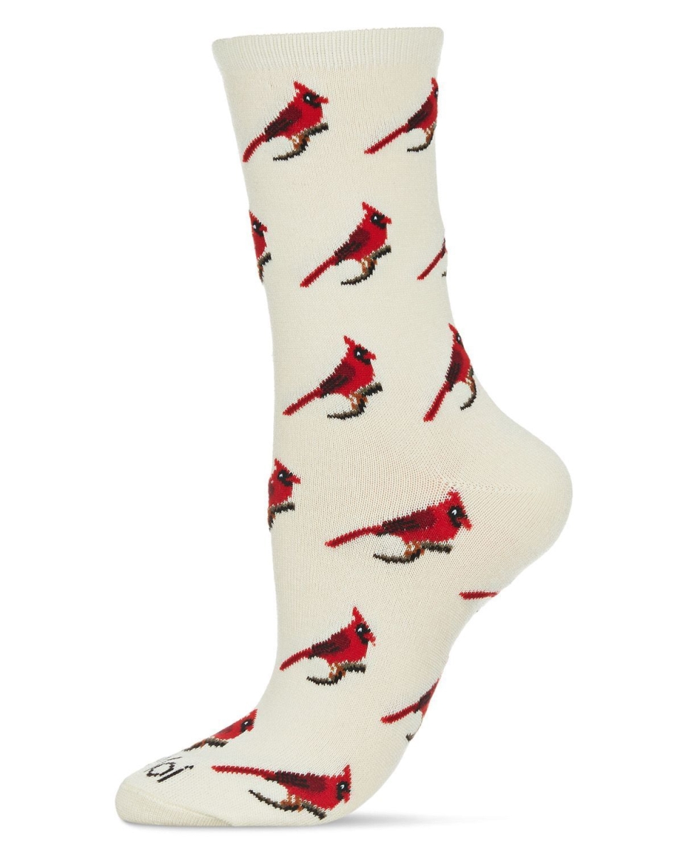 MCV06816-11700-9-11 Cardinal Bamboo Crew Sock for Womens, Winter White - Size 9-11
