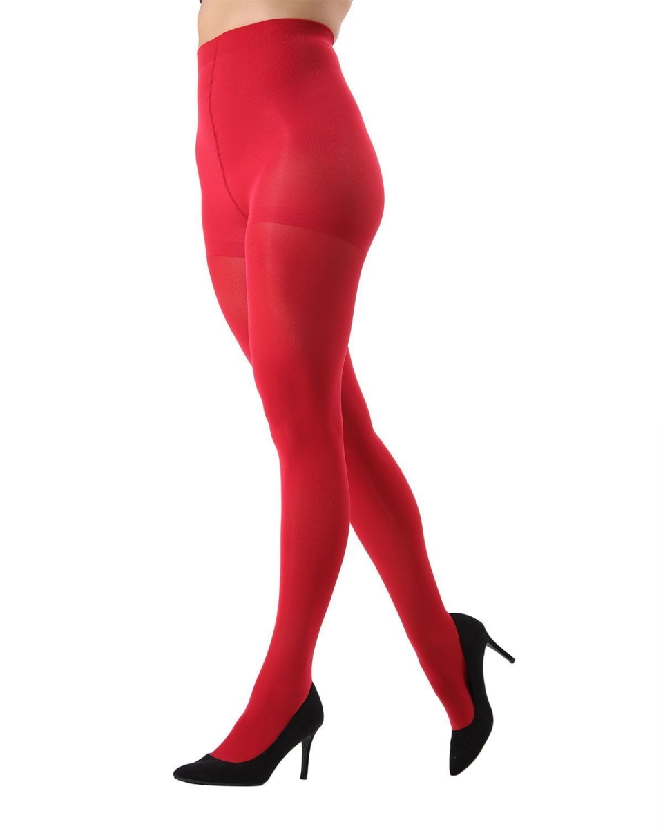 MO-312F-64009-M-L Perfectly Opaque Control Top Tights for Womens, Scooter - Medium-Large