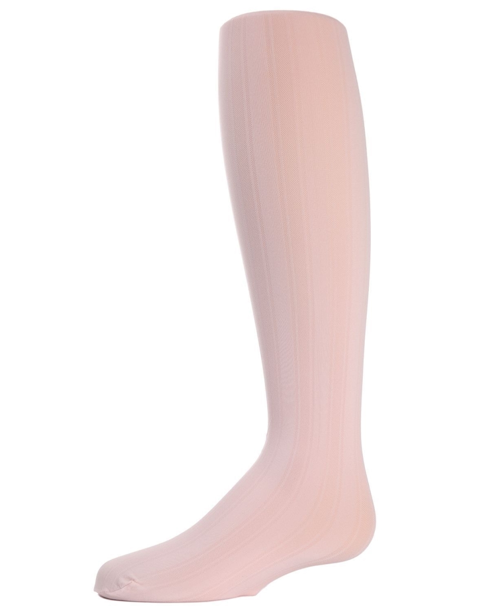 MK-226-68019-2-4 Girls Essentials Vertical Stripe Tights, Light Pink - Size 2-4