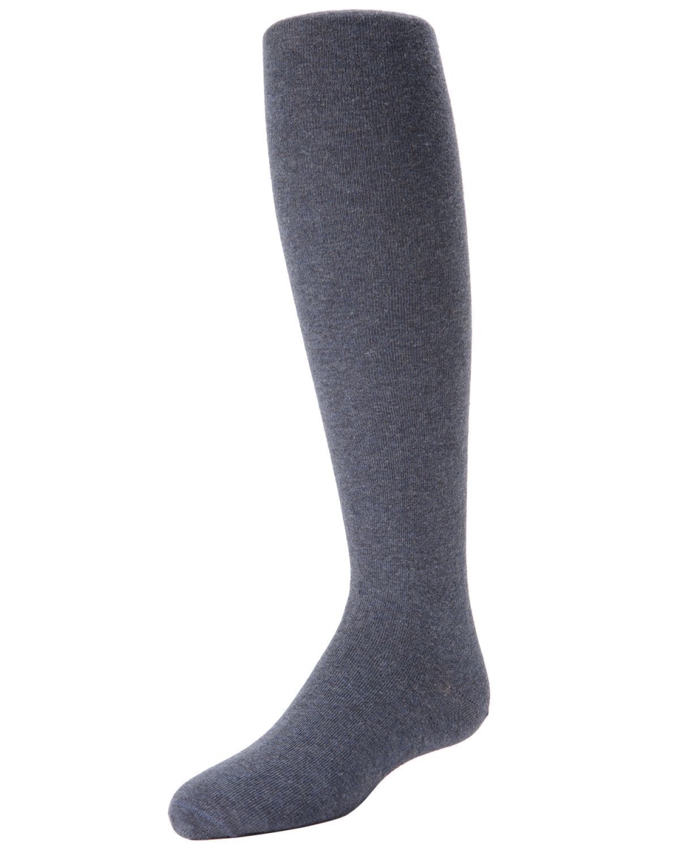 MK-311-40407-6 Girls Cotton Sweater Tights, Dark Denim Heather - Size 6