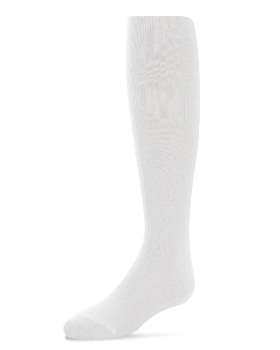 Infant Solid Cotton Blend Basic Non-Binding Sweater Tights - White / 12-24