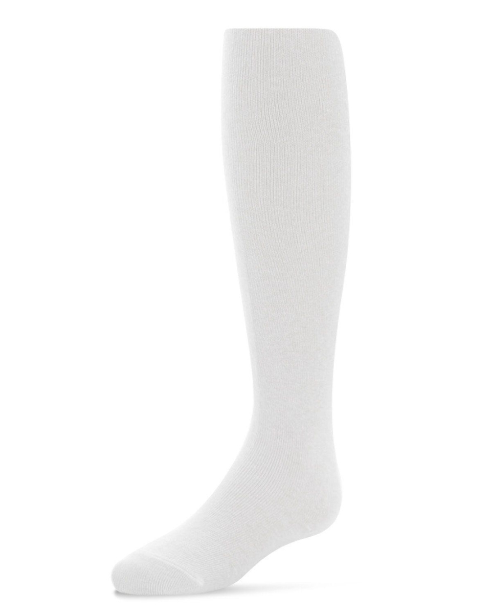SP-3400-10103-2 Solid Cotton Girls Tights, White - Size 2