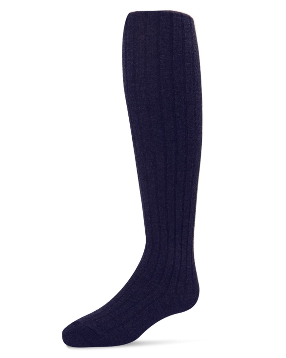 SP-3405B-40120-12-24 Infant Ribbed Cotton Tights, Navy - Size 12-24